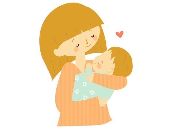 お母さんの抱っこは安心